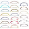 Pamtns Bracelet D'amitié en Tissu Tressé - 20 Pièces Fil Tibétain Porte Bonheur Multi-Brins Multicolore Mince Cordes Ajustable Tissé à la Main - Cadeau