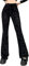 Jeansglocken für Frauen Casual Sexy Spitze Boot Cut Jeans Flared Fit Hose mit Blumenstickerei Pailletten Vintage Printed Long Flared Trousers Schwarz S