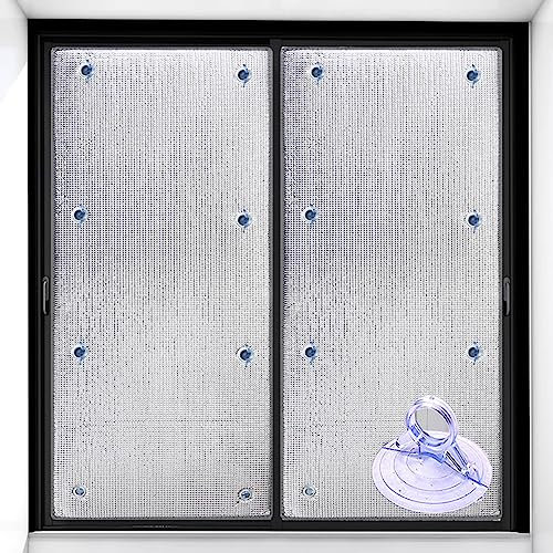 Zlovne Fensterfolie Sonnenschutz,Verdunkelungsfolie Blickdicht Sichtschutzfolie Fenster mit Anti-Uv,für Schlafzimmer,Büro,Reflektierende Dachfenster Folie,8mm Dick,Dämmfolie (150x260cm/59 x102)