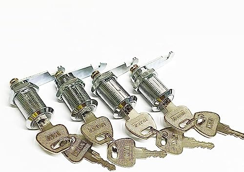 Schrankschlösser, Zeitschloss, 4 Stück/Beutel, Schubladen-Nockenschloss mit 2 Schlüsseln for Tür, Briefkasten, Schrank, Werkzeugkasten, DIY-Möbel-Hardware, gleicher Schlüssel x 30 mm (Farbe: gleicher