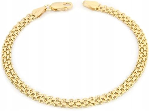 Amor Luxury Damen Goldarmband Sterling Silber 925/ vergoldet 585, italienisches vergoldetes Armband, Schmuck für Frauen, Schmuck Geschenk für Frauen zu Weihnachten, Geburtstag (Armband Länge 19 cm)