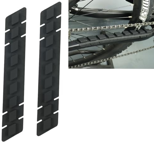 FOMTOR Bike Chain Cuard 2 Pcs Chainstay Protector Bike Frame Protection Tap Bicycle Protection Protective Sleeve Proof Adhesive Decal Silicone Anti-Skid Pads Bumper for MTB Ebike Cover