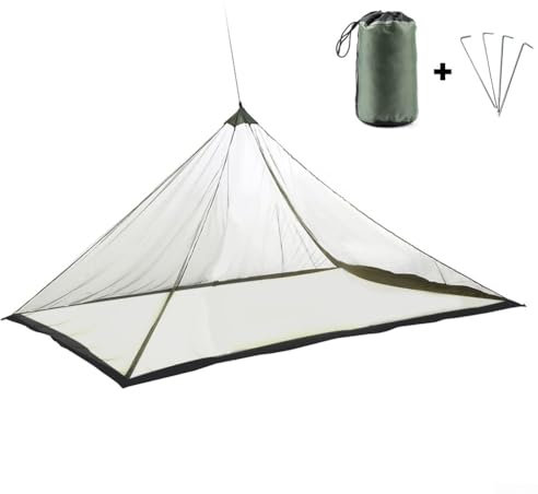 Zoegneer Tente de camping portable avec sac de transport et moustiquaire résistante à l'eau pour randonnée, camping, randonnée, pêche, 220 x 120 x 100 cm (vert)