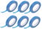EXCEART 6 Rollen Blaues Malerband Diy-bastelband Abdeckband Kunstfarbband Montageband Gafferband Beschriftungsband Abschlussband Zuschneiden Klebeband Papier Drinnen Etikett
