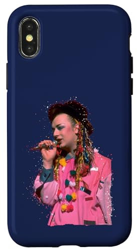 Hülle für iPhone X/XS TV Times Boy George 80er Jahre Partikeleffekt