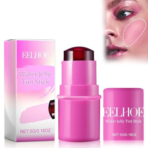 Milk Blush Milk Jelly Blush Jelly Blush Milk Makeup Jelly Blush Milk Makeup Rouge und Lipgloss Gelee Textur Feuchtigkeitsspendend Lang Anhaltende Farbe und Nicht Klebrig (Beerenfarbe)