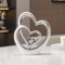 ODMYZG Doppelherz-Ornament,Doppelherz-Keramik-Statue,Heimdekoration,kreative Heimdekoration,Geschenk,Büro,Wohnzimmer,Dekoration,Souvenir,geeignet als Geschenk,Höhe 25,5 cm.
