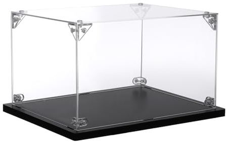 QUARKZMAN Acryl-Präsentationsbox, 8x6x4 Zoll, montierbare staubdichte Vitrine, transparenter Würfel für die Präsentation von Sammlerstücken, Puppen