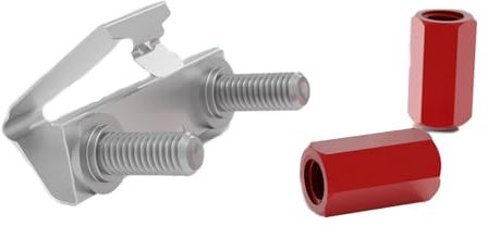 /dev/mount 50-Pack - Alternative aux écrous à cage de PATCHBOX, remplacement des vis de rack pour les rails de serveur de 19, plus facile & rapide que les écrous à cage M6. Montage facile du matériel