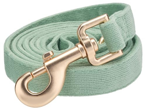 YUDOTE Hundeleine aus weichem Cord, klein, 1,5 x 150 cm, Salbeigrün