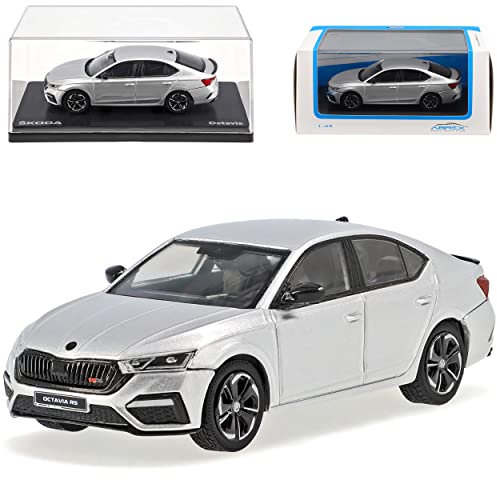 Abrex Skod. Octavia IV RS Limousine Brilliant Silber Metallic Modell Ab 2019 1/43 Modell Auto