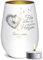 PR Print Royal Trauer Windlicht mit Gravur - Für Immer in unseren Herzen - mit Name & Datum gravieren - Trauergeschenk, Gedenklicht, Geschenke für Trauernde | inkl. Teelicht, 450 ml, Weiß/Gold