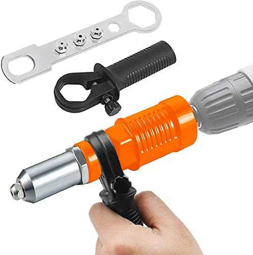 Yuentoen Lot de 6 pinces à riveter aveugles pour visseuse sans fil et perceuse, adaptateur de pistolet à riveter électrique, embout de rivet aveugle pour rivets aveugles de 2,4 à 4,8 mm