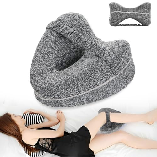 Coussin Genoux pour Dormir, Coussin Orthopédique Genoux, Cou-ssin Entre Jambes pour Dormir, Convient pour Soulager Les Douleurs dans Les Hanches, Les Jambes Et Les Ge-noux Pendant Le Sommeil