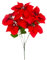 Stern VON BETHLEME WEIHNACHTSBLUMENSTRAUSS Grosse Blumen POINSECTION 5 STK künstliche Blume Kunstpflanze Kunstblumen Poinsettie Seidenblumen Roß Weihnachtsstern rot