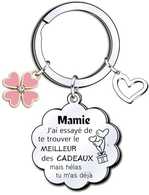 KJKJKJ Cadeau Mamie Porte Clés Cadeau Fête Des Grands Mères Cadeau Mamie Personnalisé Anniversaire