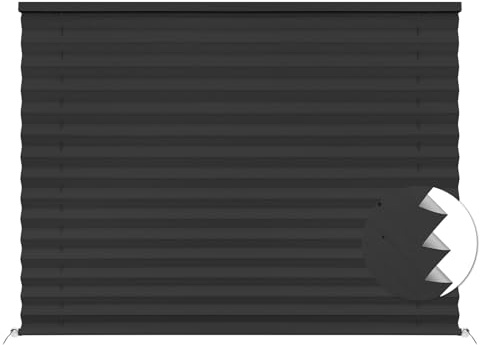 SEEYE RV Blinds, Blackout RV Curtains for Camper Window 26'' W * 24'' L RV Pleated Shades Camper Blinds with Aluminum Foil, RV Accessories Window Coverings for Travel Trailer Window Shade, Black