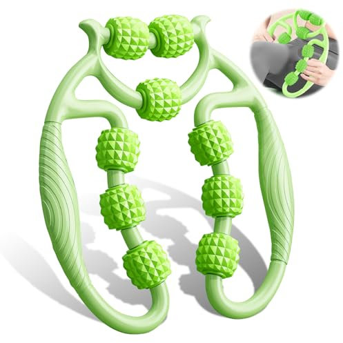 HYran Masseur Anti Cellulite, Rouleau de Massage 360°, Rouleau Cellulite Massage, Rouleau de Massage Musculaire des Jambes, Rouleau Cellulite, Soulage la Fatigue (Vert)