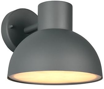 Trio Leuchten Außen Wandleuchte Elbe 262360142, Aluminium Druckguss Anthrazit, Schirm Kunststoff, exkl. 1x E27, Grau