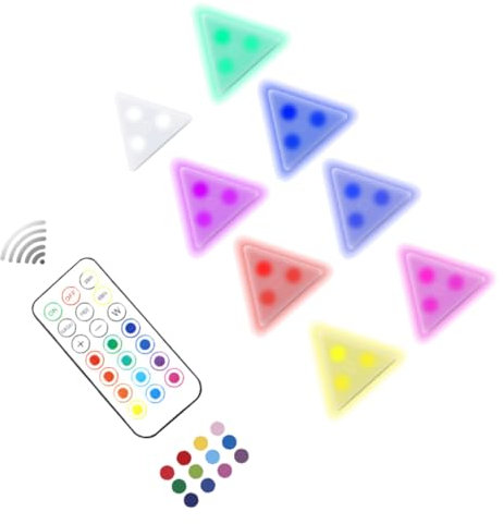 Holibanna Rgb Touch-sensor Bienenwaben-wandlampe Dreieck Nachtlicht Mit Puzzle-design Weiches Licht Ohne Flackern Leds Rgb Schlafzimmerschmuck Ohne Batterie