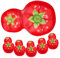 MAGICLULU 6Stücke Teiliges Keramik Besteckorganisator Für Löffel Tomatenförmiger Für Zuhause Restaurants Und