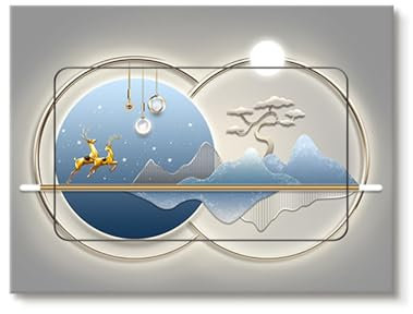 SQOYEI Moderno Murale Copri Quadro Elettrico Decorativo Adesivo, Copertura Quadro Elettrico Hotel, Camera da Letto Copri Contatore Elettrico Interno Articoli per La Casa(50 * 40,D)