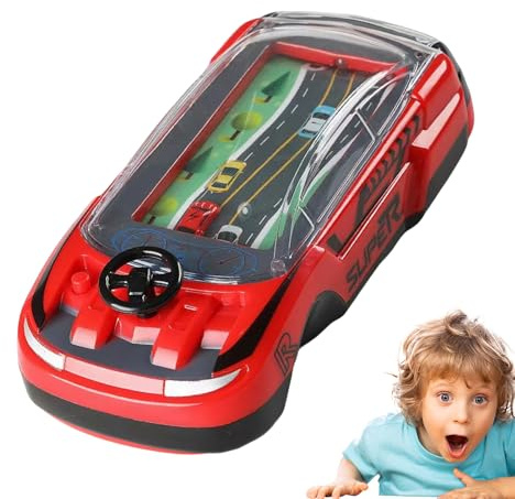 Ahuuen Car Racing Games - Steering Wheel Handheld Game Console | Realistic Driving Simulator, Two Player Mode, Interactive Family Toy for Kids Adult