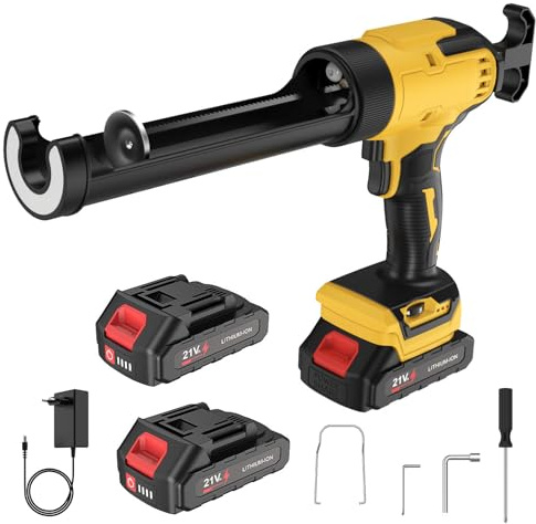 Akku Kartuschenpistole für Makita 18V Batterie,Accu Kartuschenpresse Mit Ladegerät, Kartuschenpresse Akku mit LED und 6 Geschwindigkeiten,300ml Elektrische Silikonpistole zum Abdichten (2 Akkus)