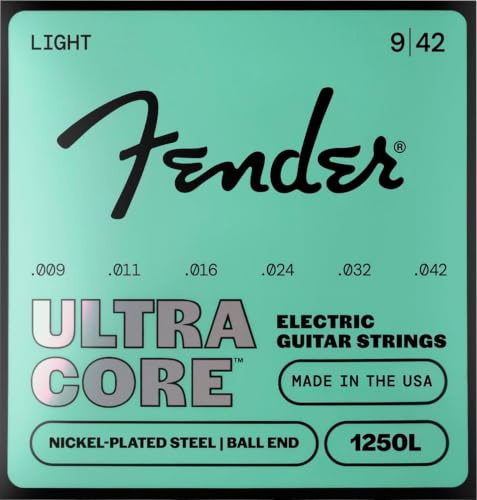 Fender 1250 Ultracore Gitarrensaiten, vernickelter Stahl, Kugelende, 1250L Spuren .009-.042, (6)