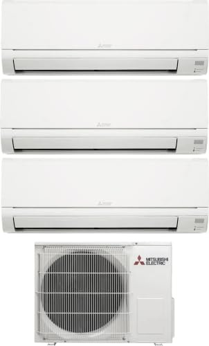 2 x MSZ-HR25VFK + MSZ-HR35VFK + MXZ-3HA50VF | MSZ-HR - Climatizzatore Trial Split 9000 + 9000 + 12000 Btu con Pompa di Calore Classe A++/A+