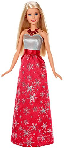 Mattel - Bambola Holiday Barbie con Vestito Fiocchi di Neve