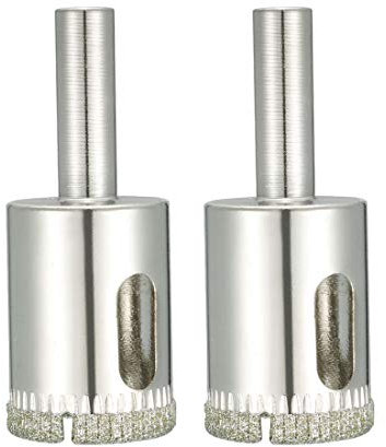 sourcing map 2pcs Trépan Diamant Foret Scie Cloche 24mm diamant enduit Scie Cloche pour verre carreaux céramique marbre roche porcelaine