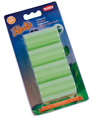 Nobby 67390 Tidyup Dog Poo Bags BIODEGRADABLE Green 4 Rolls of 15 Bags