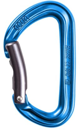 Ocun Hawk Bent Blau - Klassischer Leichter Universalkarabiner, Größe One Size - Farbe Blue - Anthracite