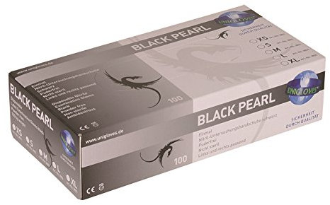 Black Pearl 100St. M (Unigloves Latex Handschuhe Einweg Schutz)