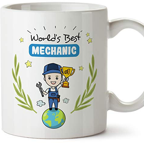 MUGFFINS Mechanic Mug - World's Best Mechanic - Funny Mechanics Gift/Present - Tea/Coffee Ceramic Cup 11oz