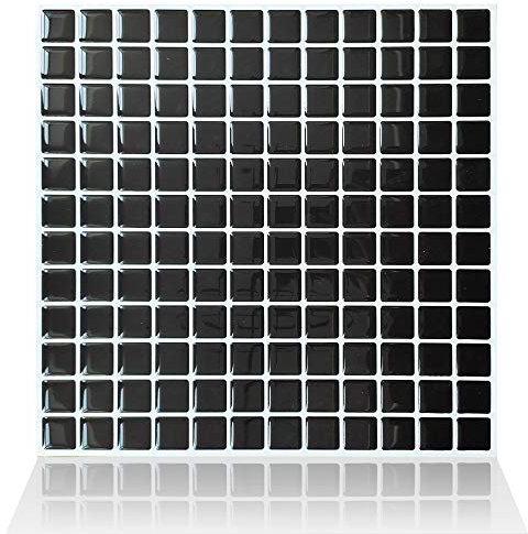 Alwayspon - Adesivo per piastrelle in vinile 3D, 25 x 25 cm, adesivo per piastrelle da parete per decorare la casa, rimuovere e incollare, adesivo per piastrelle da cucina, bagno, decorazione