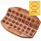 Zederello Hus Bao 35cm Mancala klappbares Strategiespiel aus hochwertigem Holz Kalaha Bohnen-Spiel, Brett und Steinchen