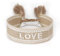 Generisch gewebtes Armband, Freundschaftsarmband, Webarmband, besticktes Armband (LOVE beige)