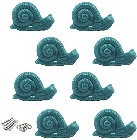 Türknauf, Keramik, Blau, 8 Stück