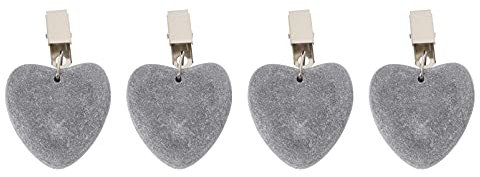 Cabilock 4 Stücke Tischdeckenklammern mit Herz Marmor Anhänger Edelstahl Tischtuchklammern Tischdeckenbeschwerer Tischdeckenhalter Tischtuch Gewichte Tisch Clips für Hochzeit Bankett Picknick Buffets