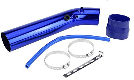 OUKENS Tubo di aspirazione dell'aria fredda, universale 76 mm Kit di tubi per filtri di aspirazione in alluminio per autoveicoli Per sistemi di aspirazione modificati per veicoli(blu)