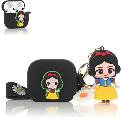 Derhom Silikon Niedliche Lustige Abdeckung Kompatibel mit Apple Airpods 3[2021 Release 3 Generationen][Cartoon mit Puppenserie] (Princess)