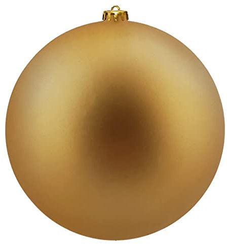 My-goodbuy24 Weihnachtskugeln 1 Stück - Christbaumkugeln - bruchsicher und stoßfester - Christbaumschmuck Ø 20cm Baumschmuck Weihnachten Deko - Gold - matt