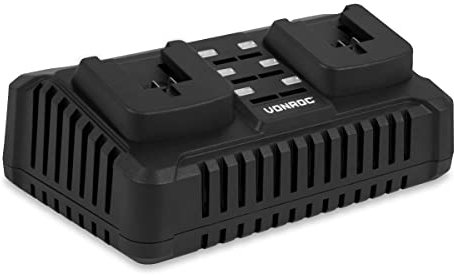 VONROC Chargeur Rapide Double 20V | Gamme Plate-Forme 20V
