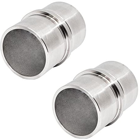 PRIOstahl Rohrverbinder Verbindungsmuffe Verbinder Steckfitting Anschlussmuffe Geländer x 2 Stück Ø 42,4mm Rundrohr Verbindungen Geländerbau Handlauf Treppe Rohre Rostfrei aus Edelstahl V2A