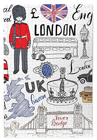 I Love London Puzzles are Suitable for Adults and Boys and Girls.1000 Piece Jigsaw Puzzle