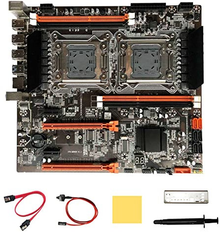 DEARBORN Scheda madre X79 Dual CPU+Cavo SATA+Cavo Interruttore+Baffle+Grasso Termico+Pad Termico