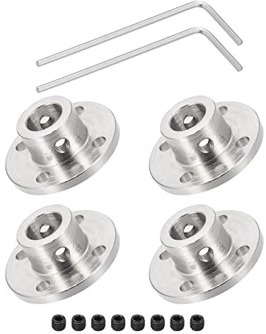 DMiotech 4pz 10mm Flangia Giunto Connettore Rigido Guida Albero Supporto Giunto Albero Giunto con M2 Esagonale Chiave e Viti per Fai-da-Te RC Modello Motori