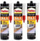 Pattex Montagekleber All Materials, stark haftender Alleskleber, Kraftkleber für innen & außen, Kleber für saugende und nichtsaugende Materialien, 3 x 450g
